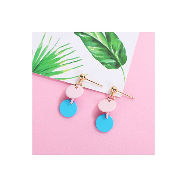 LRC Anting Tusuk Simple Round Shape Decorated Earrings