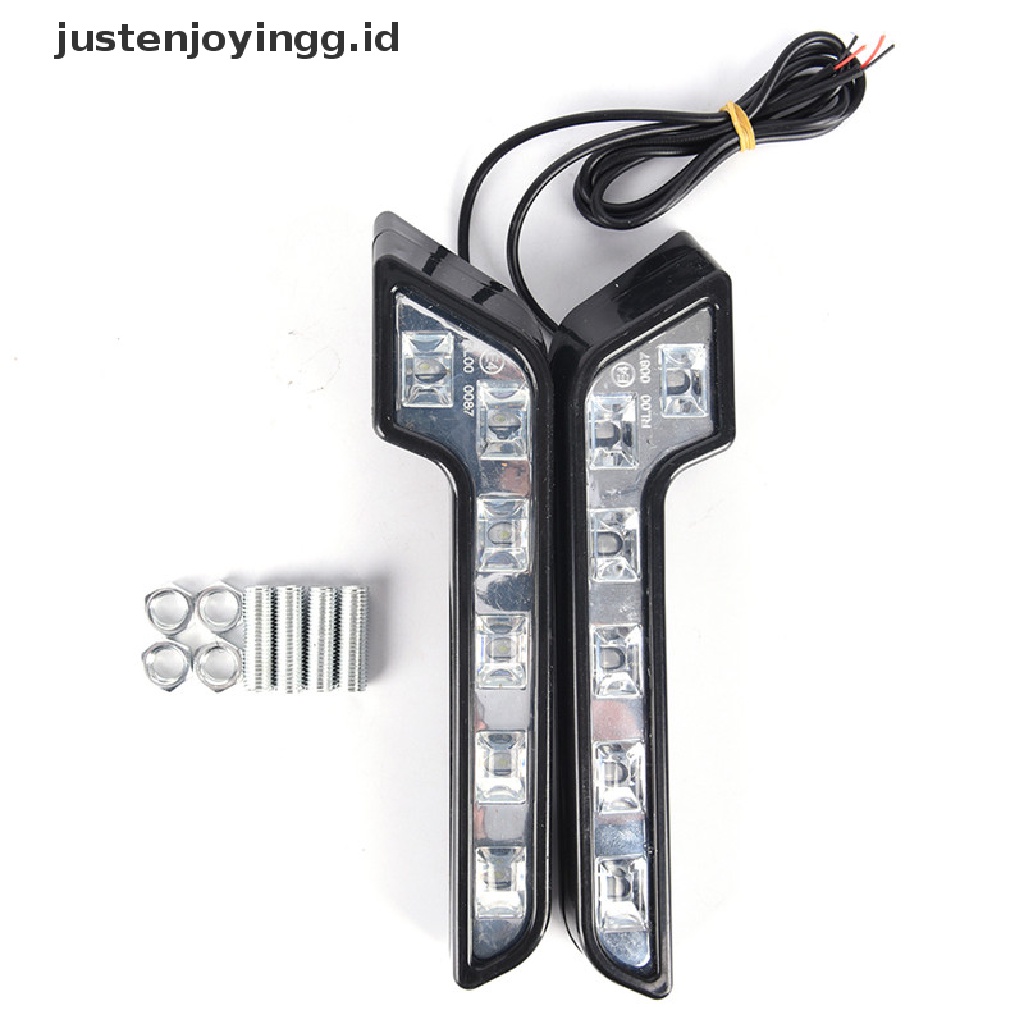 // justenjoyingg.id // 2 x Bright 6LED Super White Car Driving Lamp Fog 12V DRL Daytime Running Light  ~