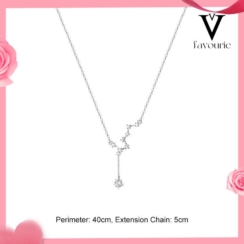 [COD]Big Dipper Wanita Trendy Temperamen Cahaya Mewah Desain Niche Rumbai Kalung Indah Sederhana-FA