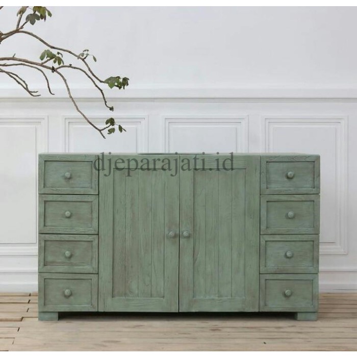 Lemari Meja TV - Buffet Jati Ukir - Natural Glow