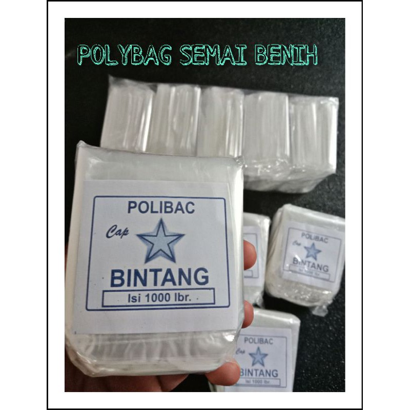 PLASTIK POLYBAG SEMAI POLYBAG BENIH ISI 1000 LEMBAR