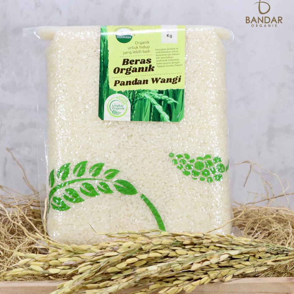 

#TERMURAH# Beras Pandan Wangi Organik 1kg - Lingkar Organik