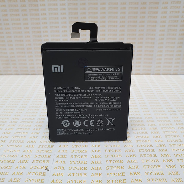 Batre Batere Battery Xiaomi Xiomi Mi Note 3 BM3A Original