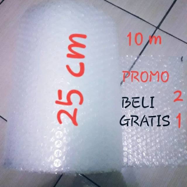 

Bubble wrap plastik gelembung ukuran 25 cm× 10 m