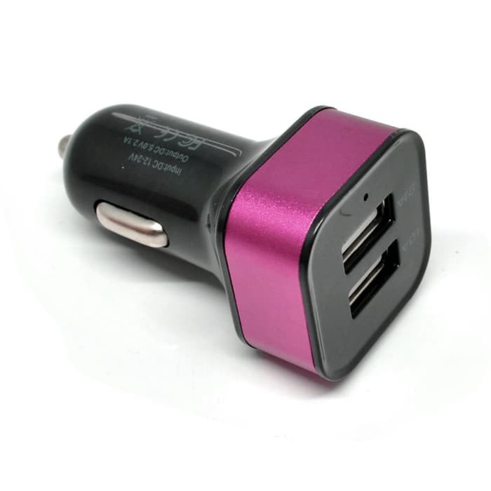 Quick Car Kepala Charger Mobil Dual USB 2.1A Colokan USB HP Android