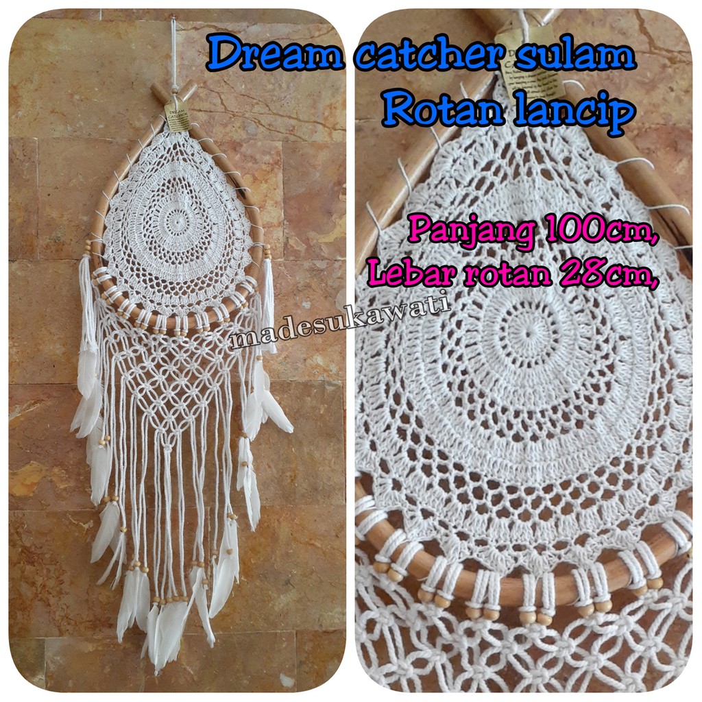 Dream catcher sulam rotan lancip