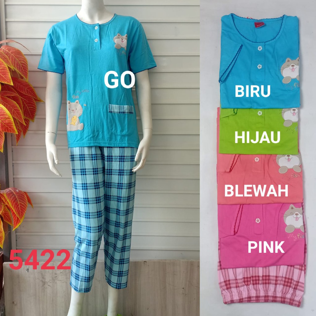 gof AMRO BABYDOLL CP Dewasa Setelan Baju Tidur Busui Celana Panjang Lengan Pendek Piyama