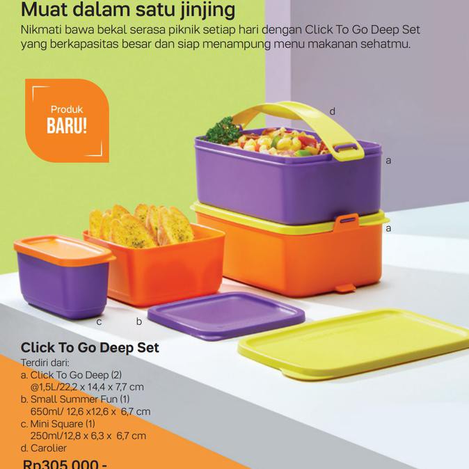 Promo Tupperware Click To Go Deep Set tinggi klik Clic Clik Clic CTG T u Limited