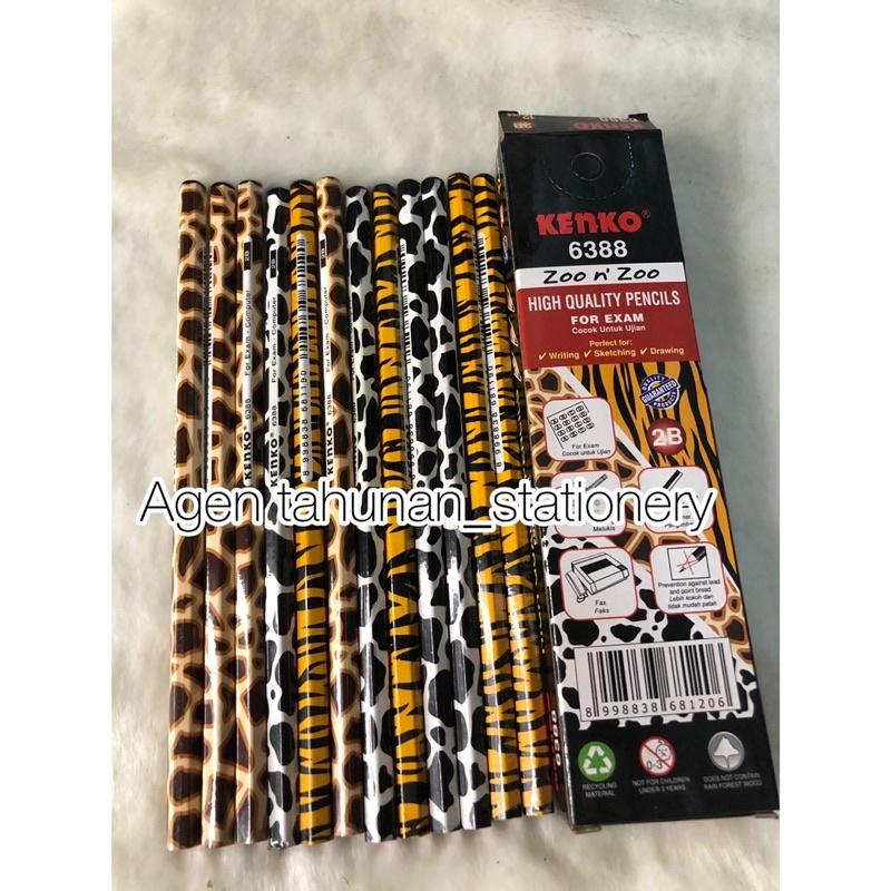 

PENSIL 2B Kenko (6388)Zoo N Zoo Animal/1pack isi (12pcs)