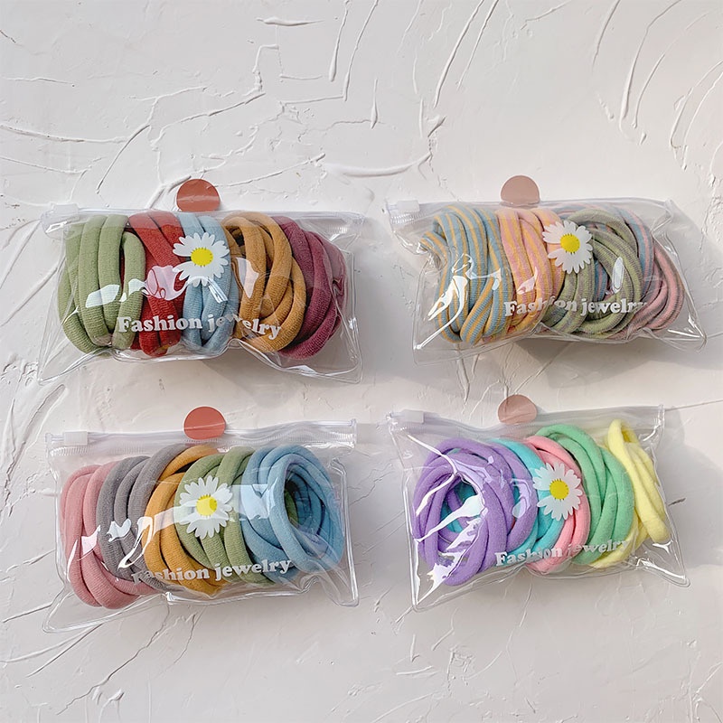 IKAT KARET RAMBUT KAIN SIMPLE BASIC ELASTIS LEMBUT TIDAK BERBEKAS ANAK WANITA WARNA POLOS HAIRTIES COLOR RIBBON AKSESORIS HAIR ACCESSORIES TIES BAND