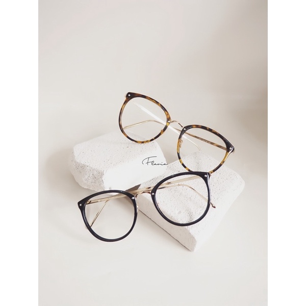 Flavia Eyewear - Kacamata Linda Round Steel (custom minus, photochromic, blueray, bluechromic dan photobrown)