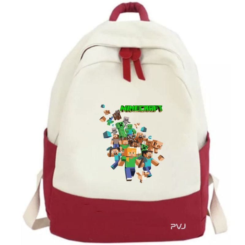Tas Ransel Sekolah Anak Laki Laki Karakter Mine Craft Lego Figure