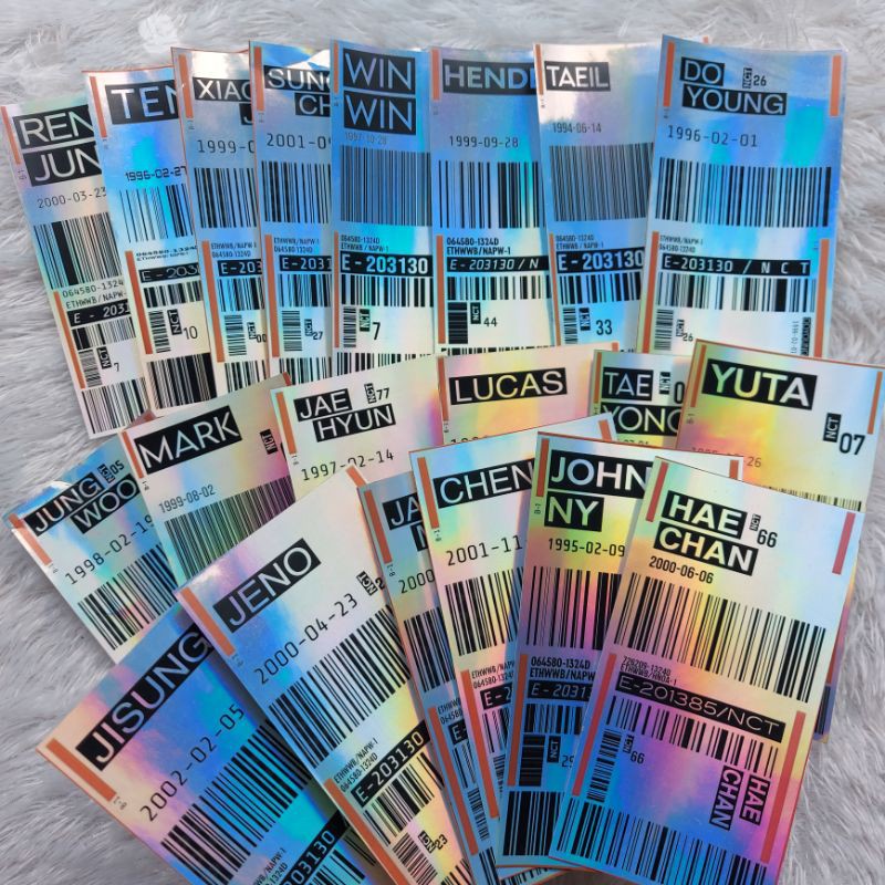 NCT 2020 Bookmark / Hang Tag / Stiker Barcode