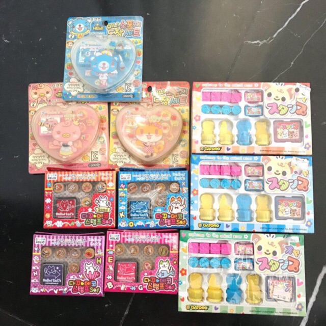 

Aneka set stempel korea stempel box stempel anak wood stamp