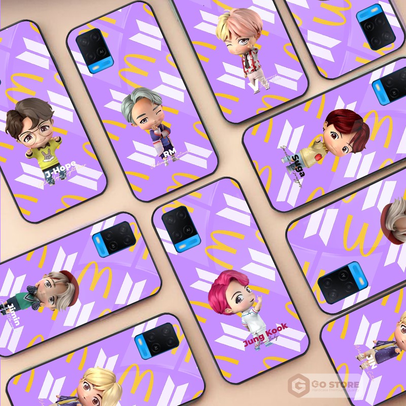 CASE BTS [ GG96 ] Softcase Kaca For Oppo A54 A74 A5s A3s