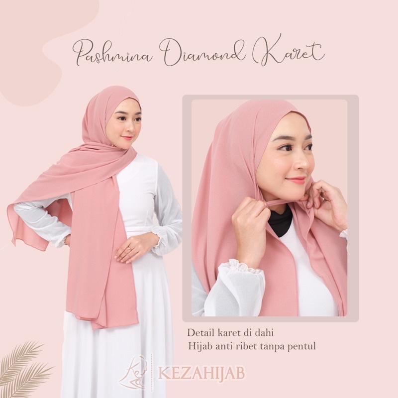 Pashmina Diamond Karet /Pashmina Karet Premium Size 180*75