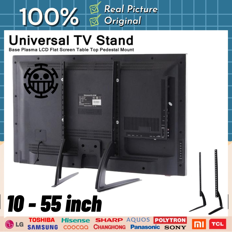 Bracket tv standing universal bahan tebal 43 50 55 60 65 70 Inch standing kaki curved Best Quality