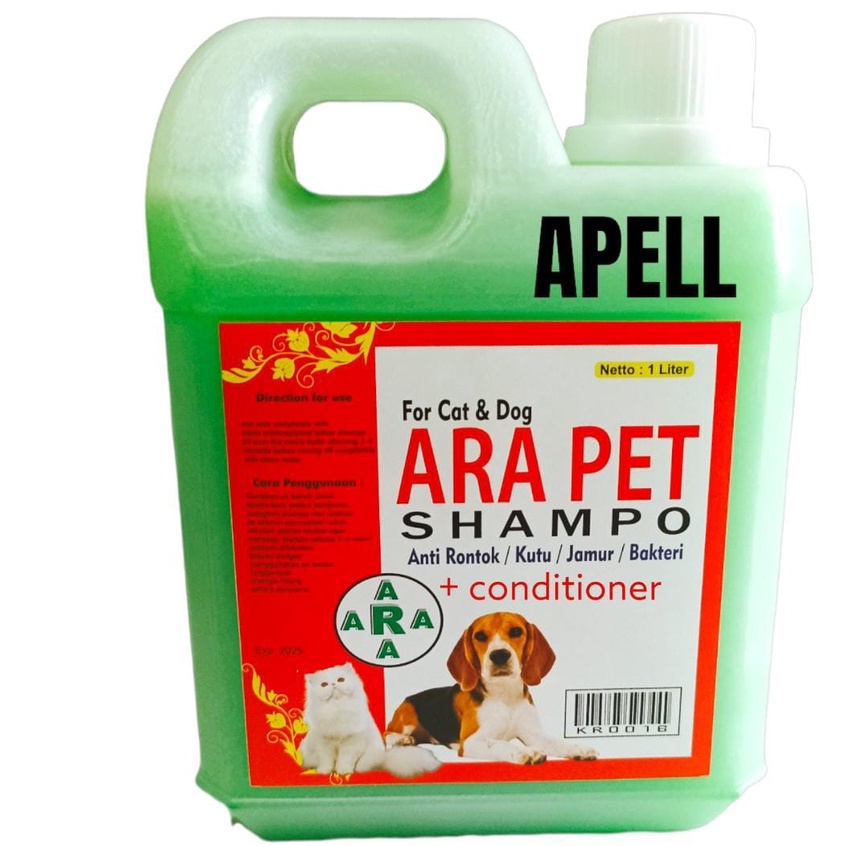 sampo conditioner anti kutu / jamur / rontok/ bacteri kucing &amp; anjing netto 1000 ml