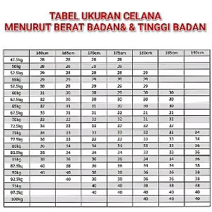 11++ Ukuran celana jeans wanita berdasarkan berat badan dan tinggi badan info