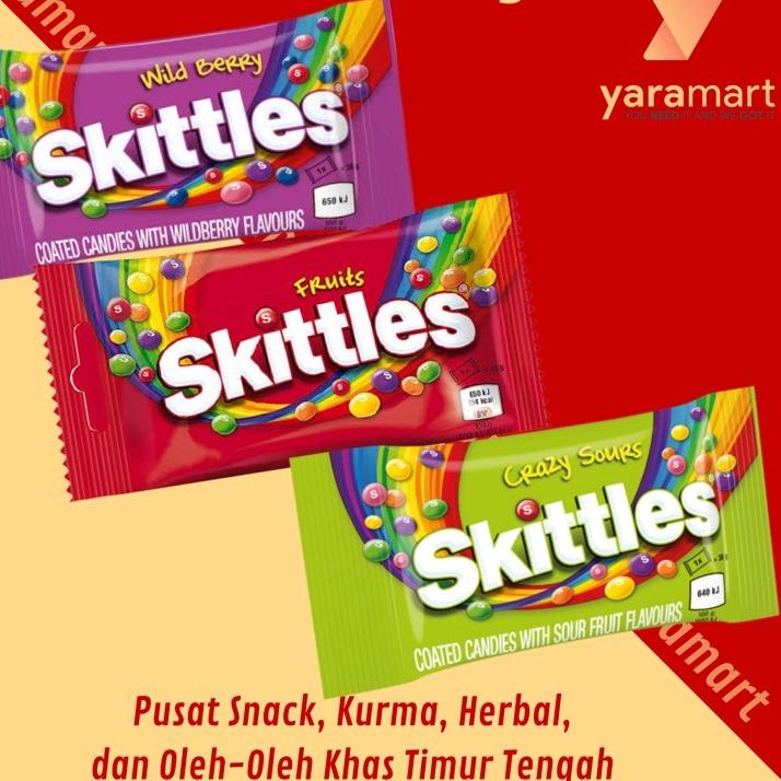 

[PROMO C7T66] Skittles Permen anak mnm m&ms Skittles 38 gram skittles permen candy wild berry crazy sour fruits Super Promo
