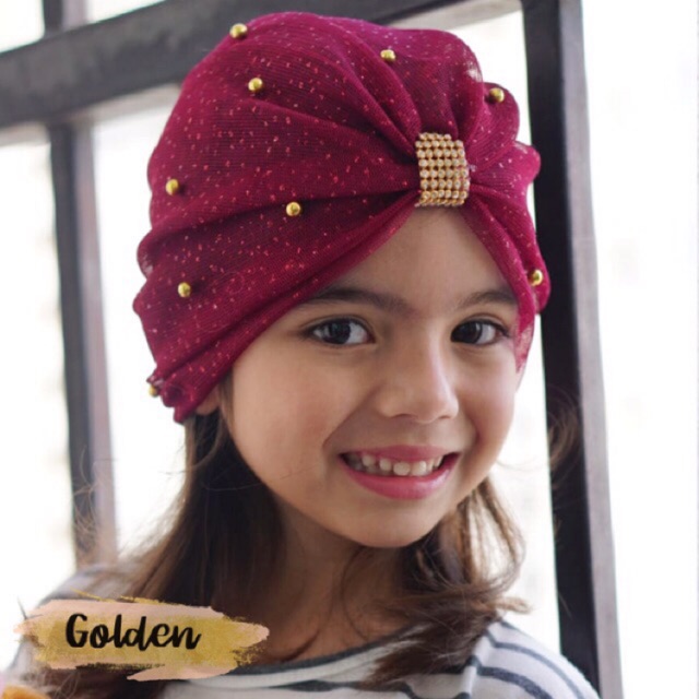 Turban Instan Anak Tile Glitter