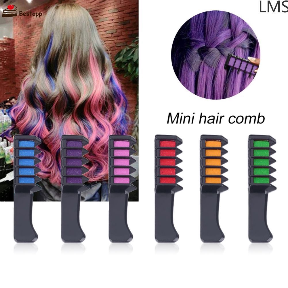 Lms Temporary Hair Chalk Color Comb Dye Kits Disposable Cosplay