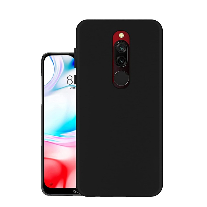 Case Matte Xiaomi Redmi8 / Black Anti Minyak