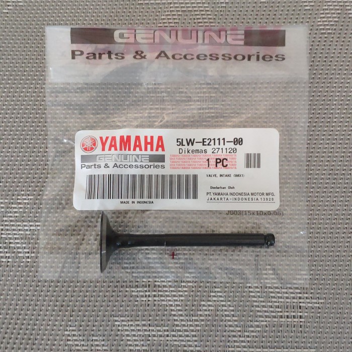 (100% ORI) Klep Intake (5LW-E2111-00) untuk Nouvo Nouvo Z Mio Soul Fino Keren Bos