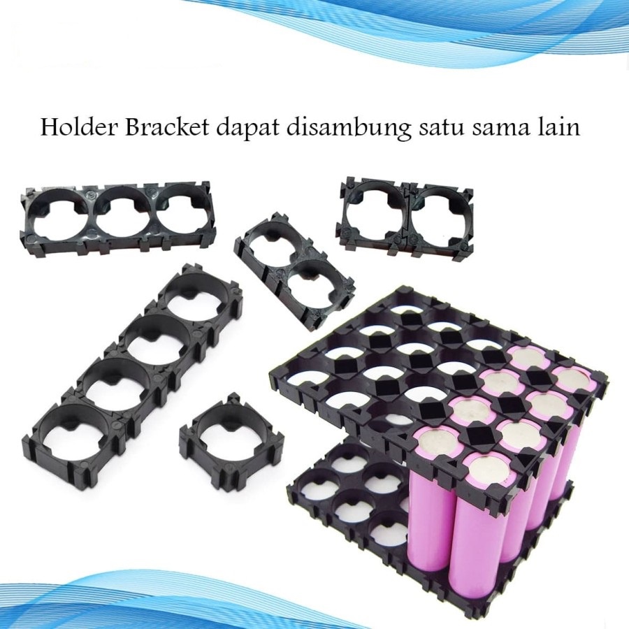 HOLDER BRACKET BRAKET SAMBUNGAN BATERAI 18650 3 SLOT TEMPAT BATRE