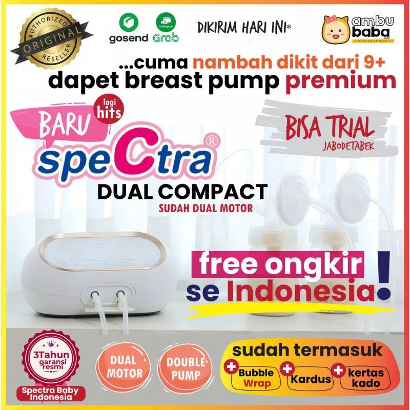 Spectra Dual Compact Dual 9 Premium Electric Hospital Grade Motor Ganda Garansi Resmi Spectrababyidn