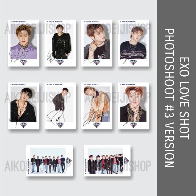 Polaroid Pack Exo Love Shot Photoshoot Signature