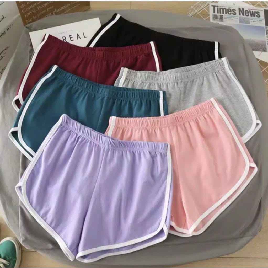 BAJU TIDUR MOTIF COCO DAUN TANGAN PENDEK CELANA PENDEK HP / PIYAMA MOTIF COCO DAUN-Celana Tidur Random