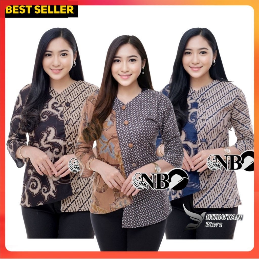 Blouse Batik Wanita Modern Atasan Batik Wanita Batik Modern