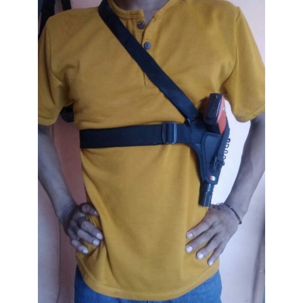 Holster Kanvas Sarung Pistol glock Bareta revlver makarov universal ketiak dada