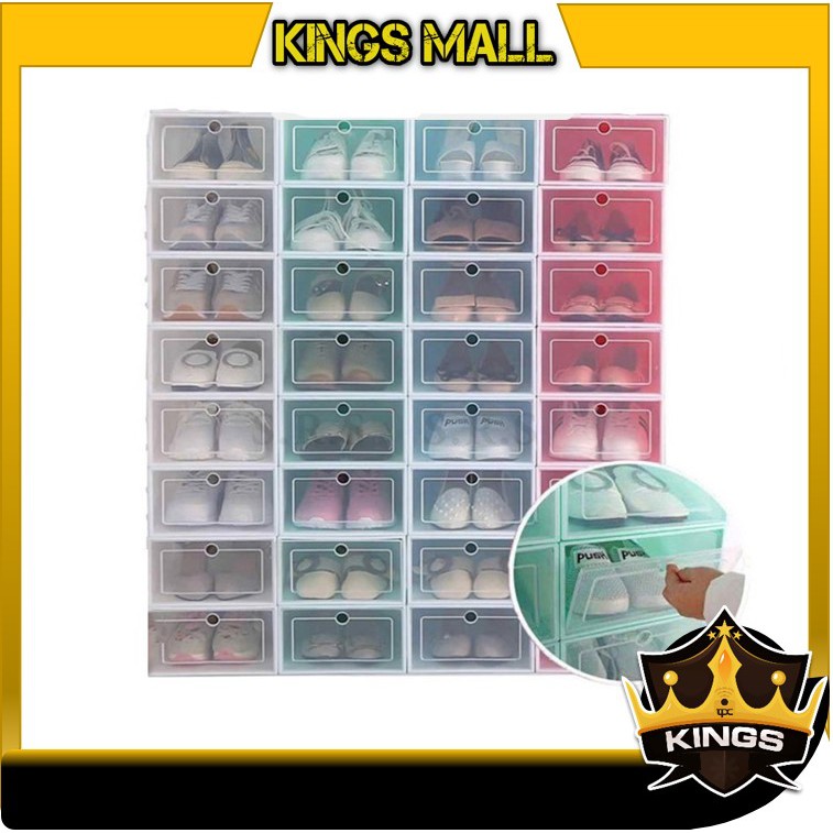 kings   h713 kotak sepatu lipat serbaguna   tempat penyimpanan sandal   shoes storage box