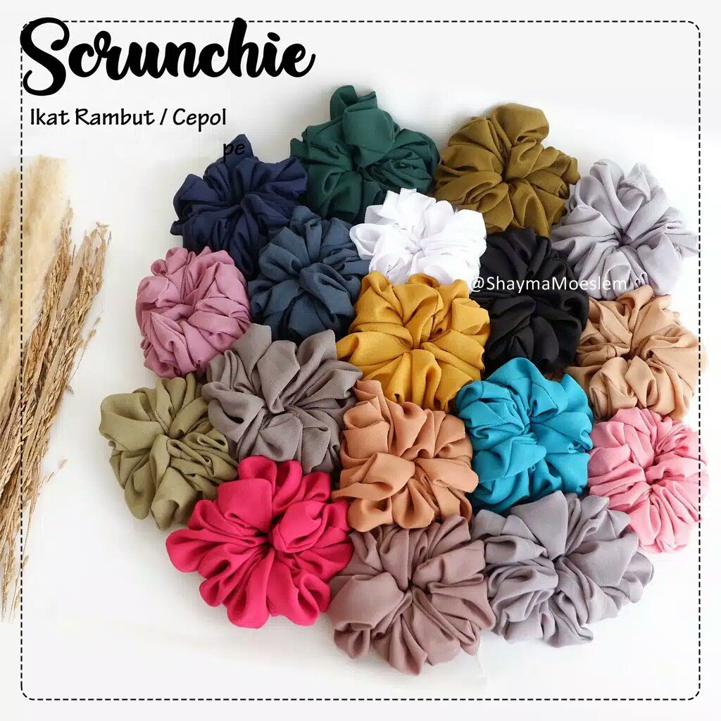 Scrunchie Cepol Hijab Warna Random / Ikat Rambut Ubur Ubur