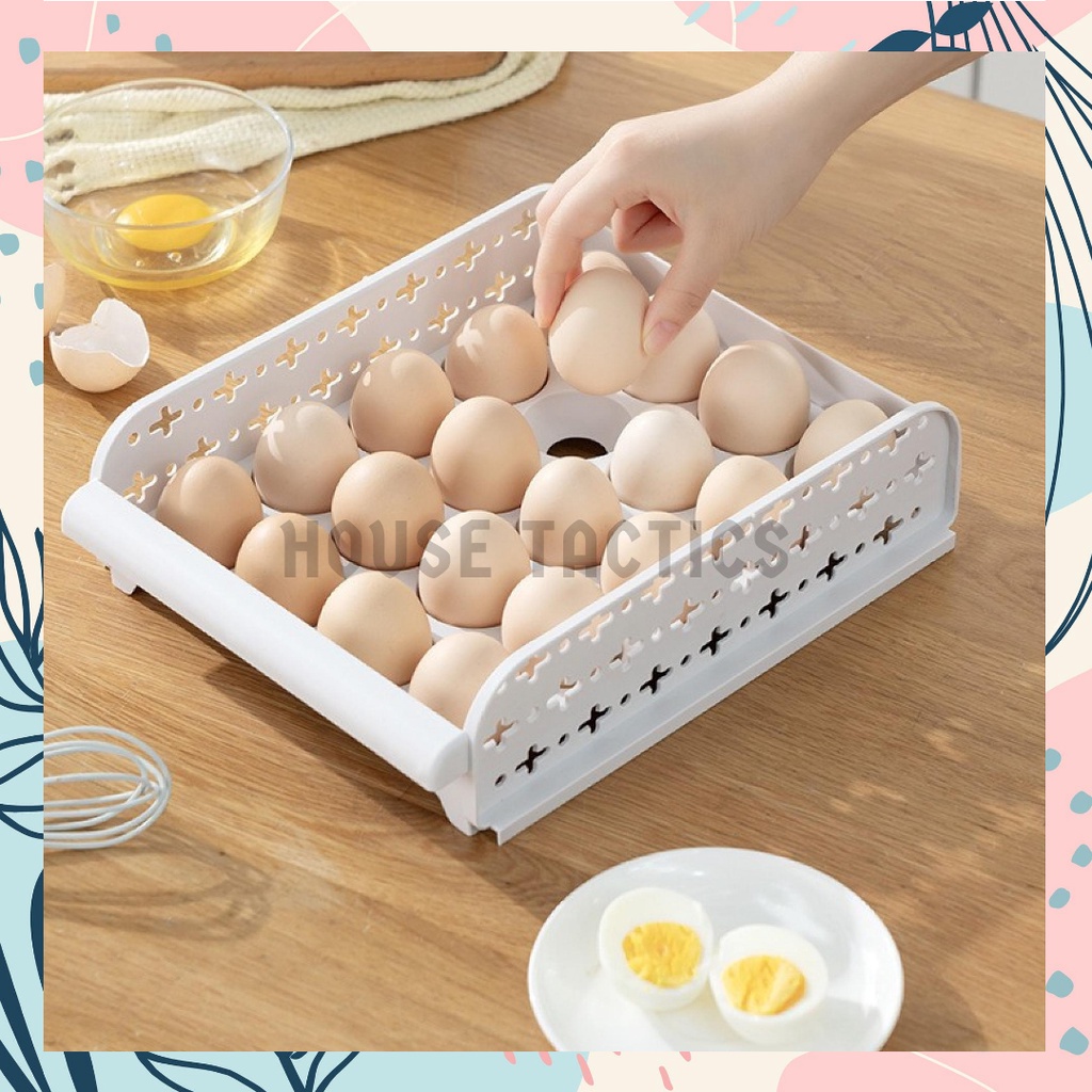 jual kotak penyimpanan telur isi 20 rak telur plastik portable