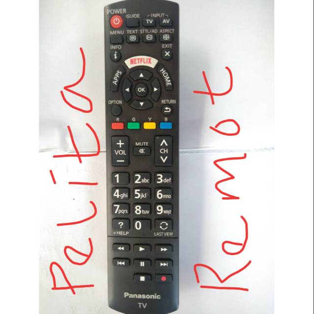 Remot tv Panasonic lcd led Netflix YouTube original terlengkap