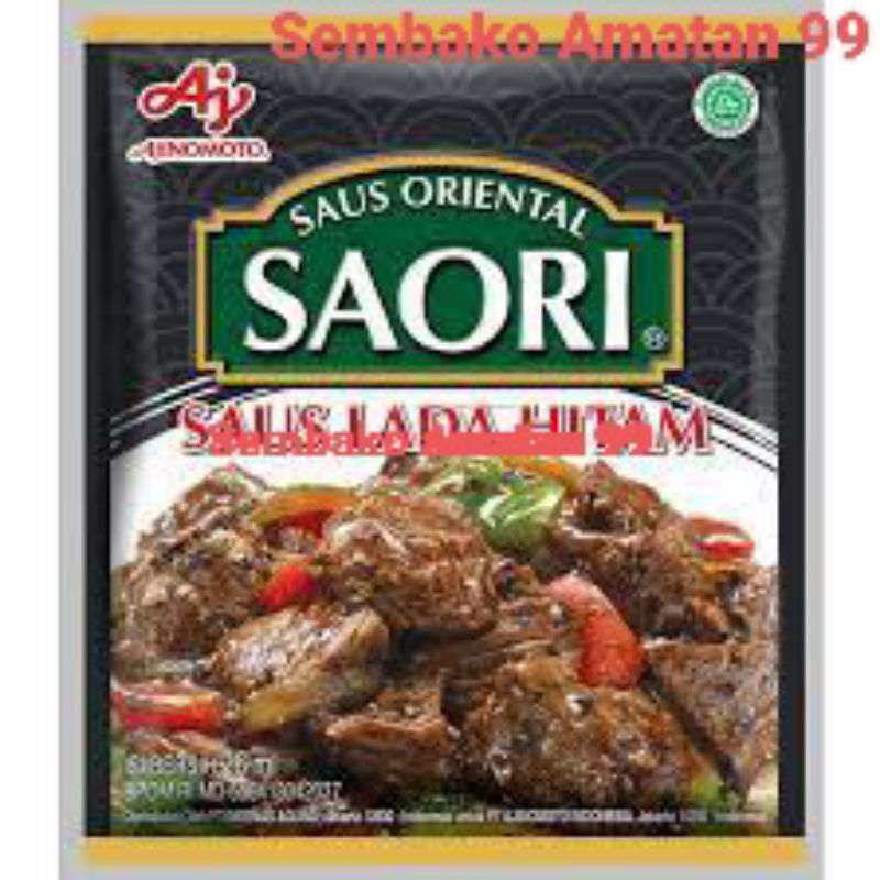 SAORI® Saus Lada Hitam 26ml (1 pcs) Saos Oriental Blackpepper Sauce