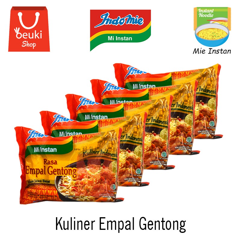 

5PCS Indomie Mie Instan Kuah Empal Gentong - 5pcs x 70gr