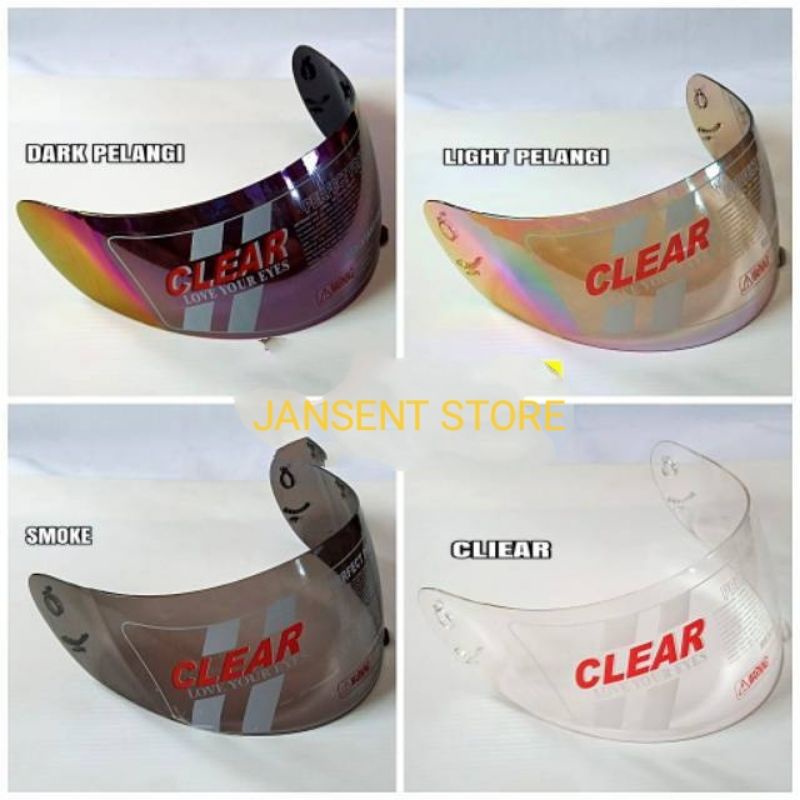 Kaca Helm Kyt rc7 visor helm kyt rc7 k2r R10 pelangi _ kaca helm kyt fullface