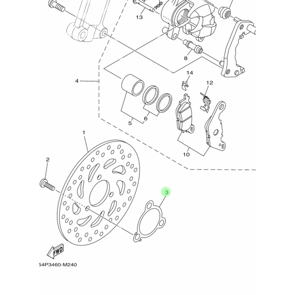 PLATE FITTING PLAT GANJELAN PIRINGAN VELK DEPAN FINO KARBU MIO J M3 SOUL GT 115 FINO 125 ORI YGP 54P-F518A-00