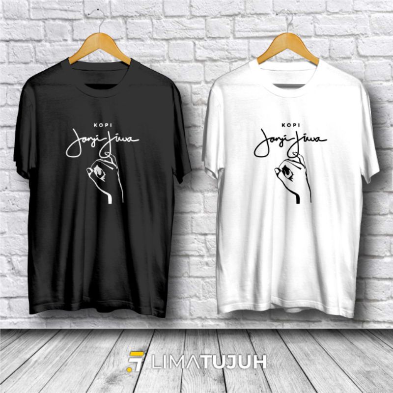 Kaos Logo Janji Jiwa / Kaos Kopi Janji Jiwa Bahan Premium ( depan a4)