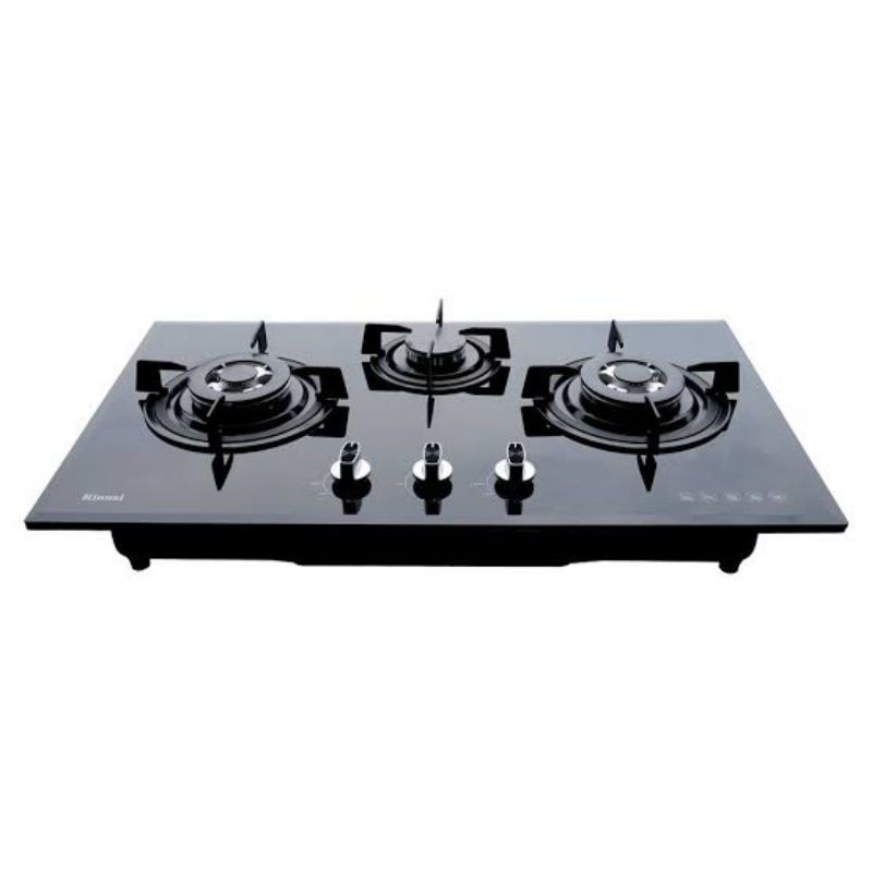 KOMPOR RINNAI TANAM KACA 3 TUNGKU RB 773 RO