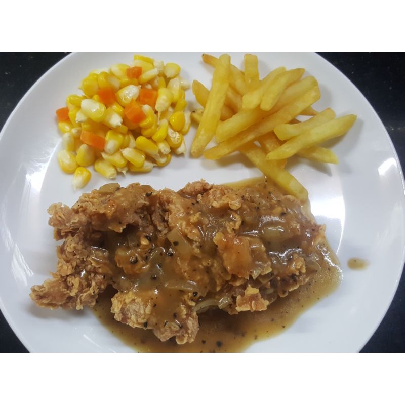 

steak ayam homemade