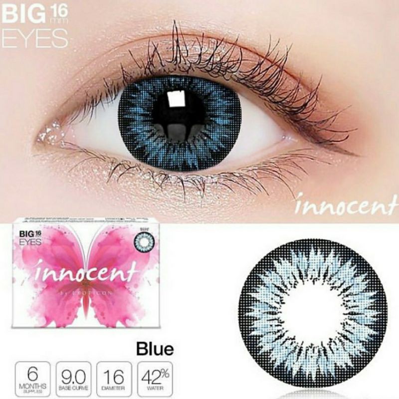 Softlens X2 INNOCENT 16 MM BIG EYES by EXOTICON / Softlen Soflen Warna Normal