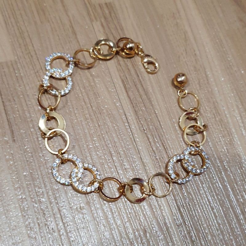 Gelang Premium Quality Lapis emas Gelang Krincingan Gold Tidak karatan Gelang import gold 8829