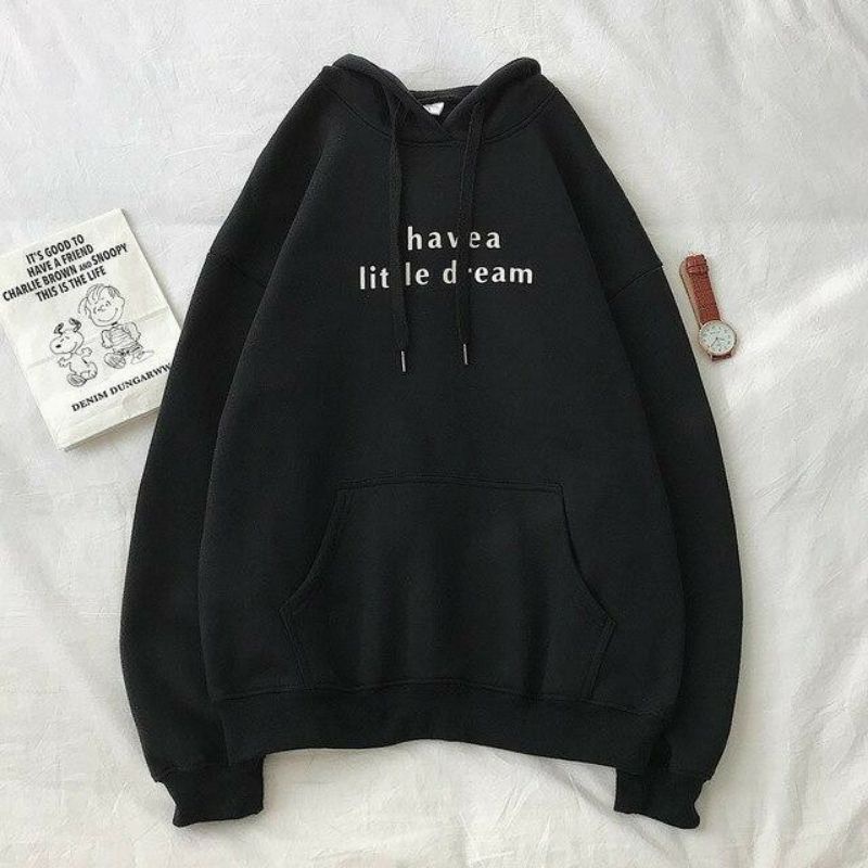 I Have Little Dream Sweater Hoodie Oversize Jaket Hoodie Oversize | Sweater Hoodie Oversize Wanita Korean Style