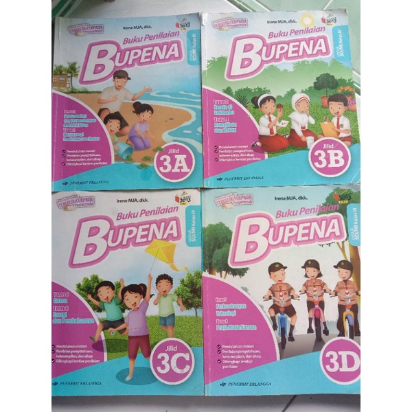 BUPENA BEKAS KELAS 3 SD 3A, 3B, 3C, 3D BUKU BUPENA BEKAS ERLANGGA BUPENA SECOND BUPENA BEKAS KURIKUL