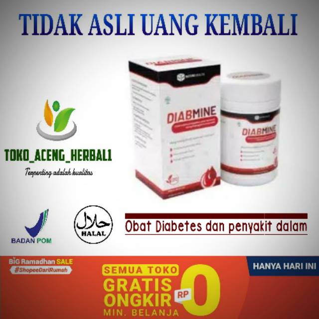 Ready DiabMine Asli BPOM Obat Diabetes dan obat Hipertensi penyakit dalam Terbaik Original COD